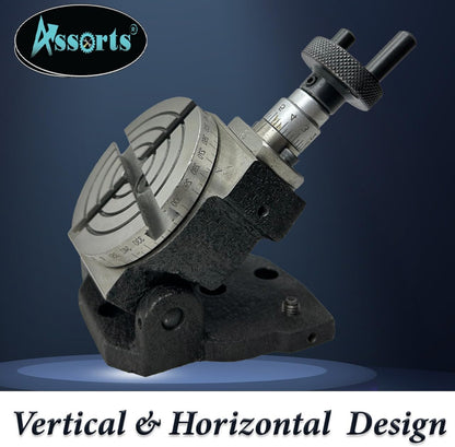 New 3" Inches (75 mm) Quality Tilting Rotary Table for Milling Machines