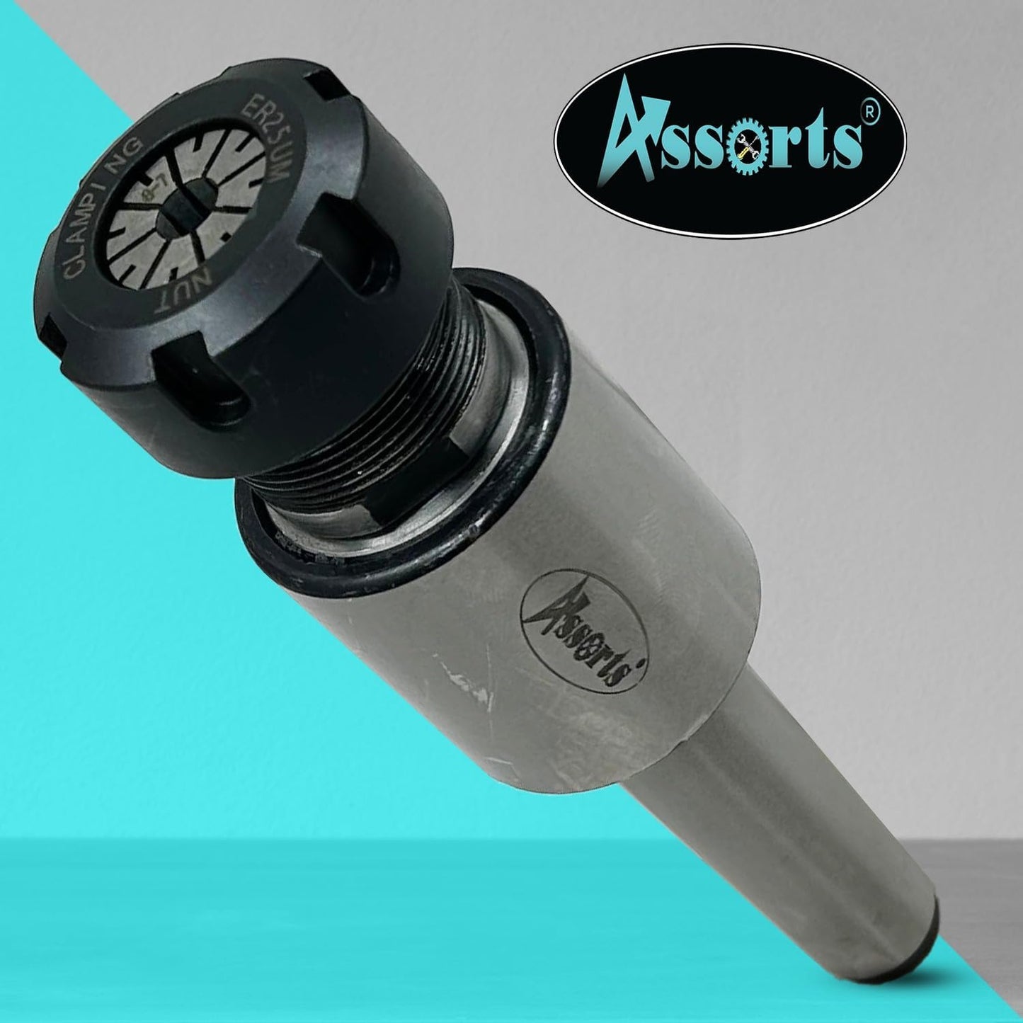 ASSORTS MT3 Shank Rotary Broach ER-25 Adapter with 7 Square Broaches (3mm to 12mm) | High Precision CNC Broaching Tool Set for Square Hole Cutting | Durable Tool Steel Broach Kit