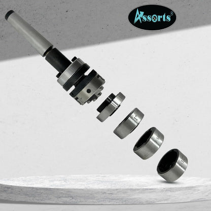 Lathe Tailstock Die Holder 3MT Shank- Tapping Threading Reaming Drilling+ 50 mm 3 jaw Self-Centering Chuck