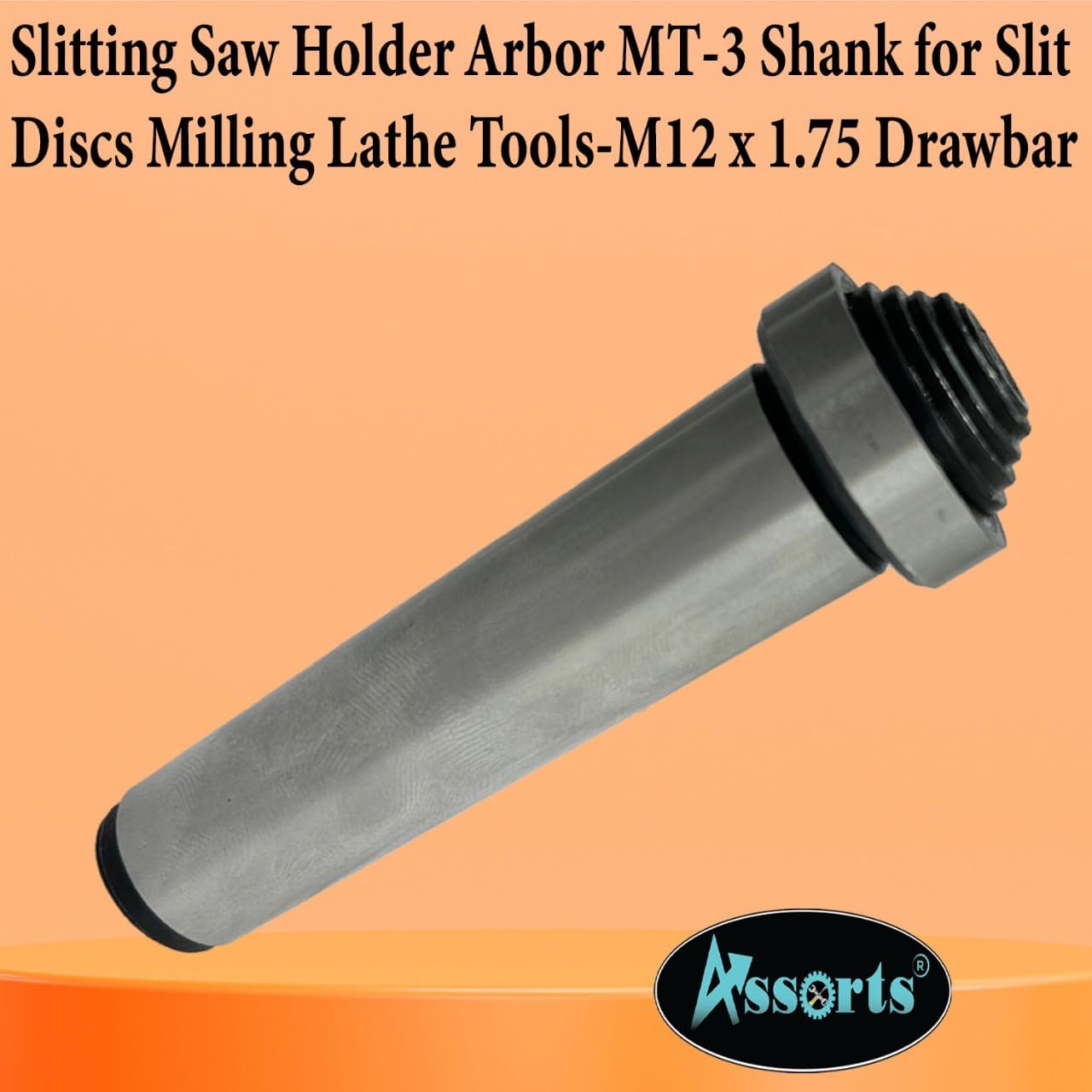 Slitting Saw Holder Arbor MT-3 Shank For Slit Discs Milling Lathe Tools-M12 x 1.75 Drawbar