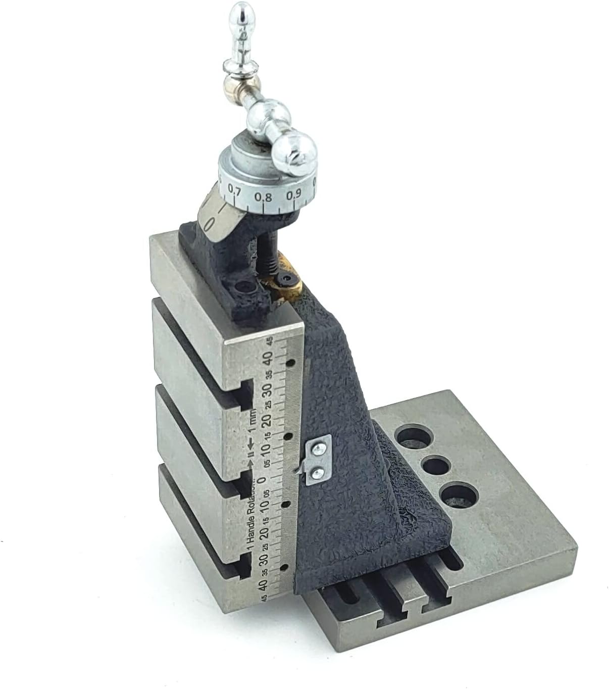 Assorts' Design Patent Mini Vertical Milling Slide with Base Plate- Direct Mounting on 7 x 14 Mini Lathe Machine