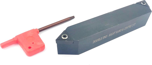 Double End Indexable RH & Center Cut Turning Tool for CNC & Lathe Machine (20 mm Sq. Shank)
