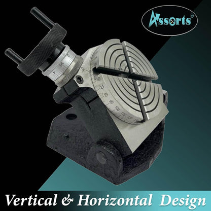 Assorts 4" Inches (100 mm) 4 slots Tilting Rotary Table for Milling Machines