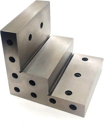 Assorts 100 mm/ 4" Stepped Angle Plate for Lathe Milling Work-holding Tools-Tapped Drills for Clamping (Steel)