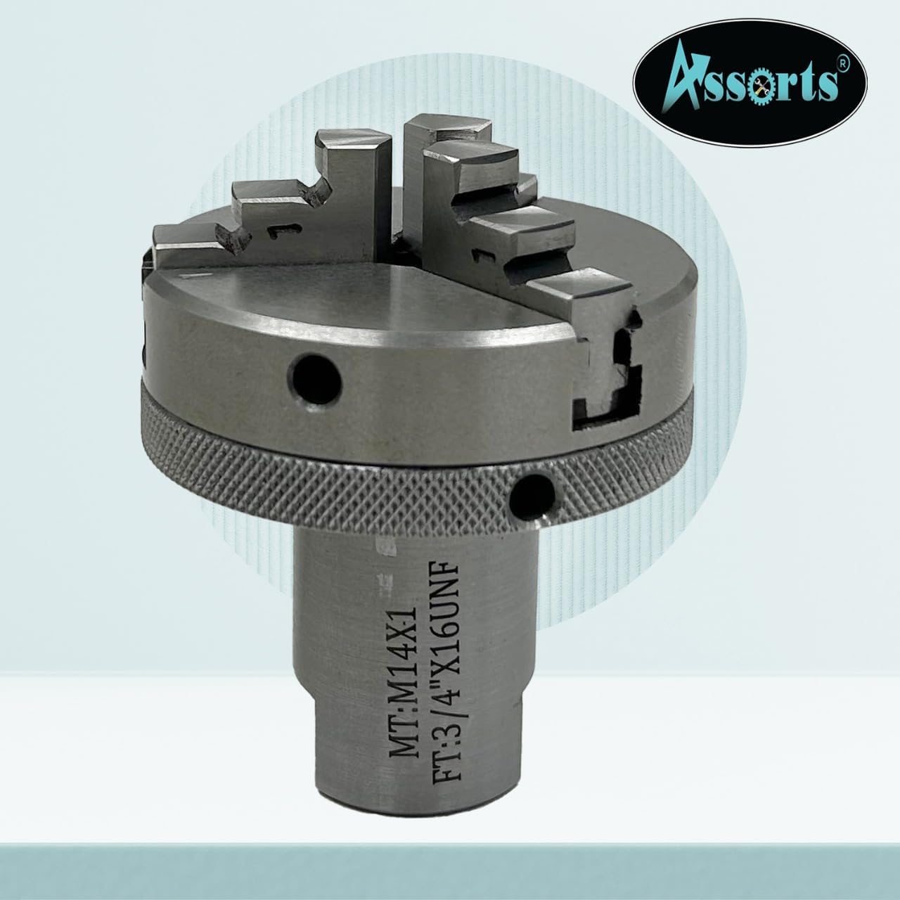 Lathe Spindle Adapter Connects 3/4" x 16 TPI Machine Spindle to M14 x 1 Threaded Chucks