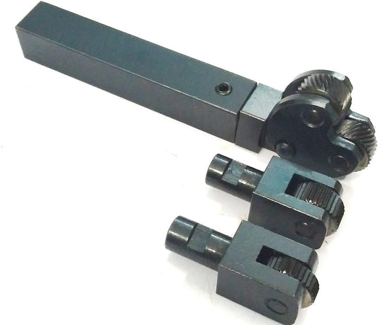 TOOL STEEL INTER-CHANGEABLE HEADS DIAMOND & LINEAR KNURLING TOOL- LATHE ENGINEERING TOOLS (PITCH 1.5 MM)