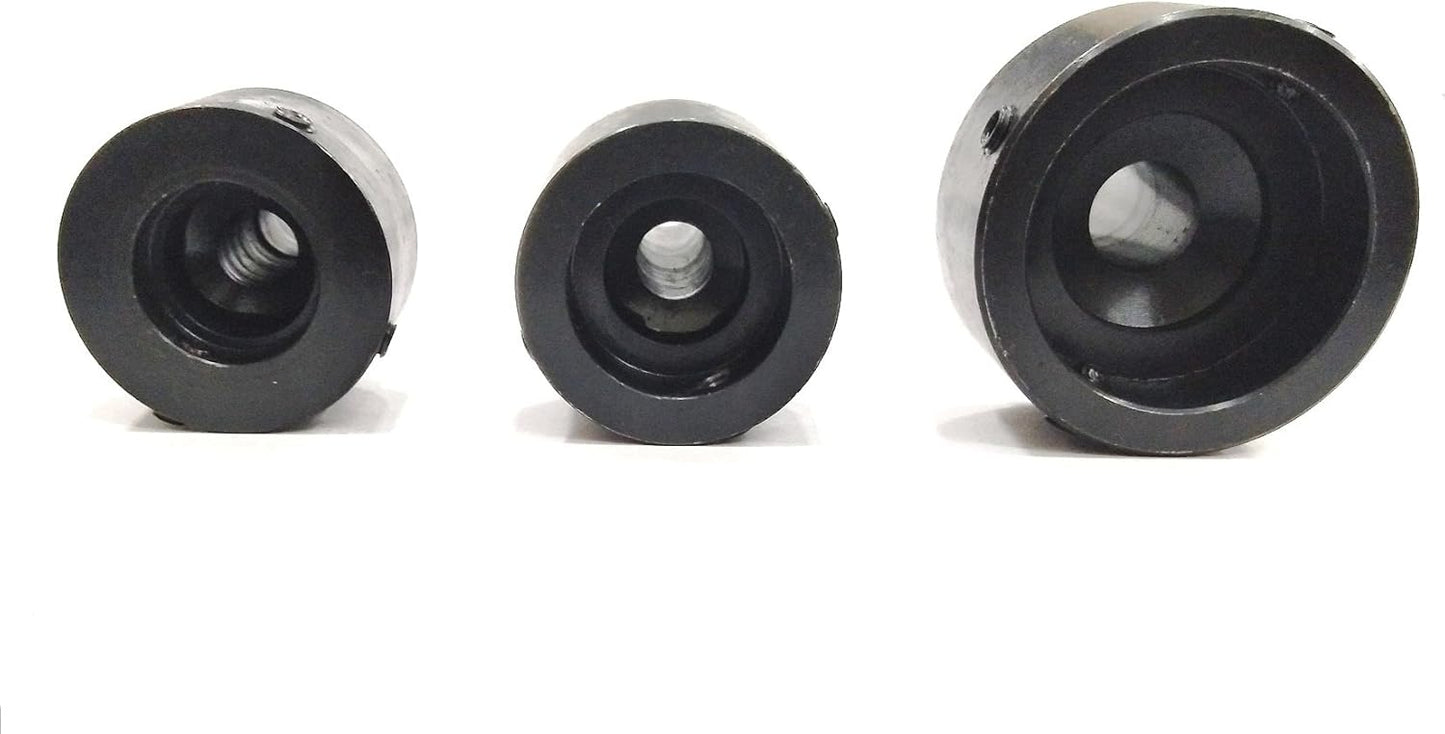 Assorts Tool Steel STRAIGHT SHANK Round Die Holders -threading, Engineering Lathe Tools (Set Of 3 Die Holders On Wooden Stand)