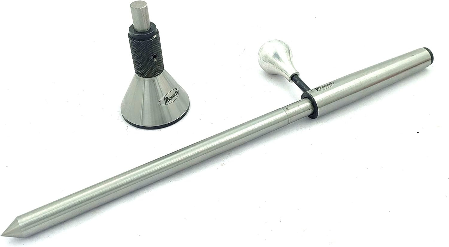 Lathe Machine Centralizer Tool Kit Includes 2MT Shank Centraliser & Engineer Bell Punch For Locating Work-piece Center on Independent Lathe Chuck