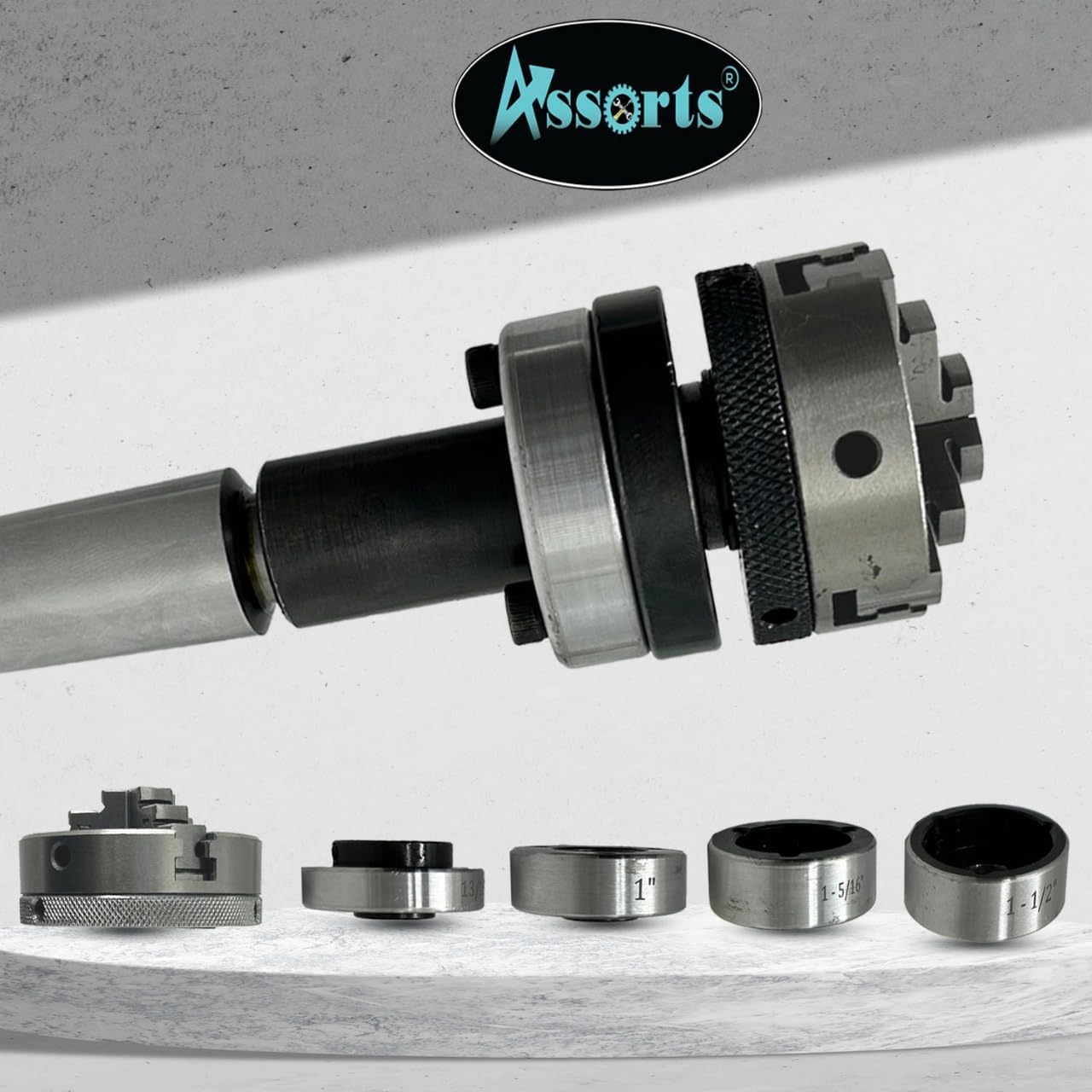 Lathe Tailstock Die Holder 3MT Shank- Tapping Threading Reaming Drilling+ 50 mm 3 jaw Self-Centering Chuck