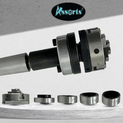 Lathe Tailstock Die Holder 3MT Shank- Tapping Threading Reaming Drilling+ 50 mm 3 jaw Self-Centering Chuck