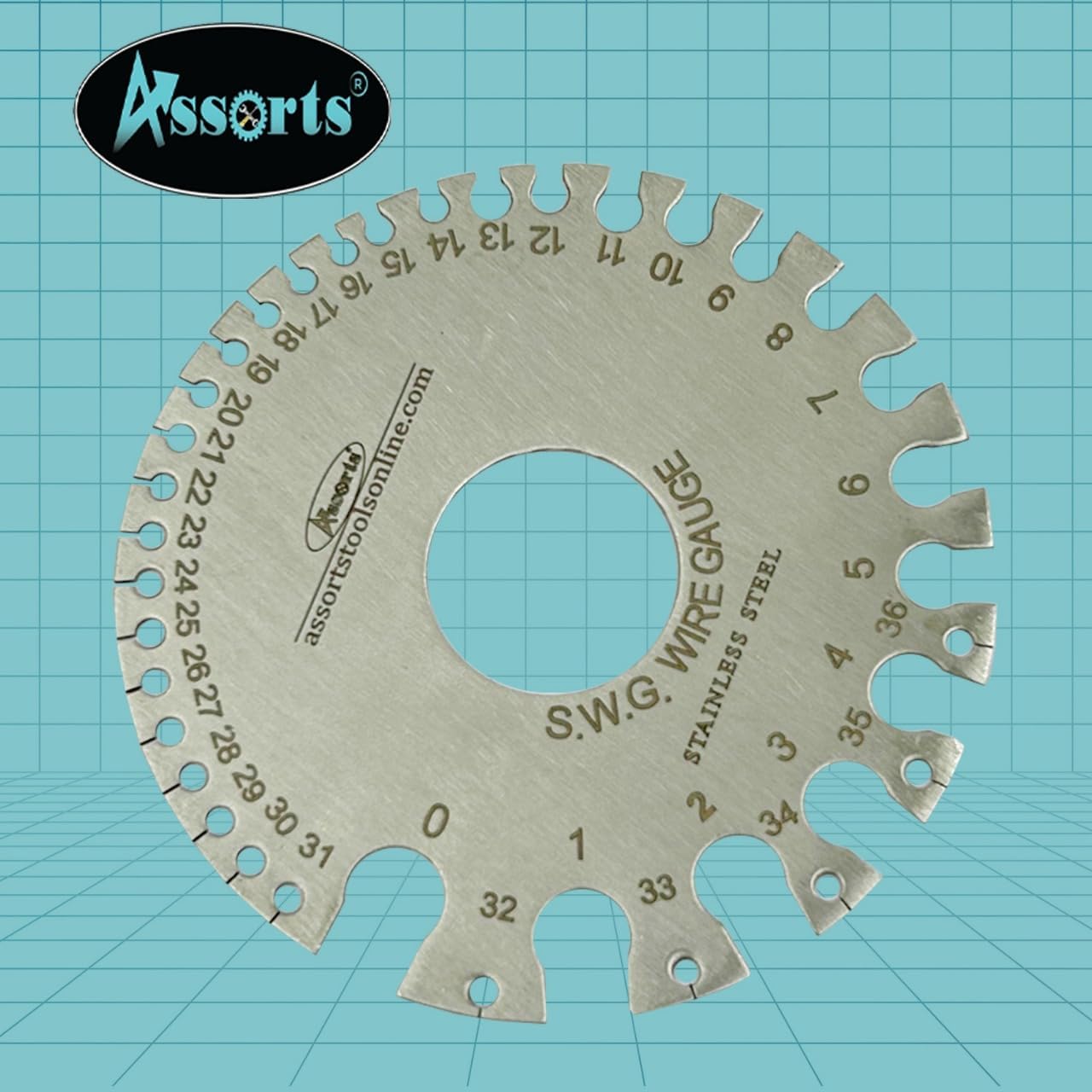 Stainless Steel Wire Gauge Measures Standard and Metric (Round)