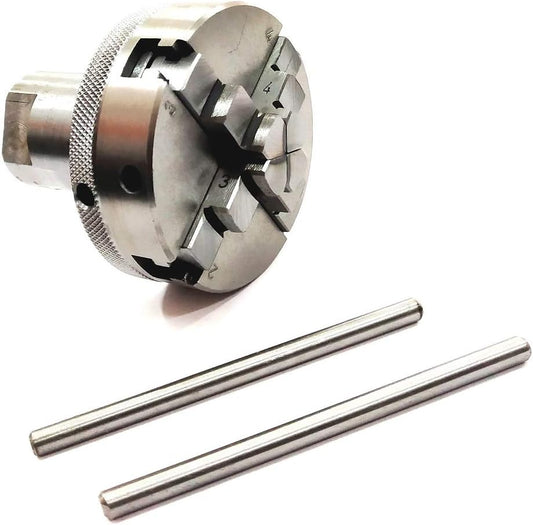 Lathe Spindle Adapter Connects 3/4" X 16 Tpi Machine Spindle To M14 X 1 Threaded Chucks (ADAPTOR WITH 65 MM 4 JAW SELF CENTERING CHUCK)