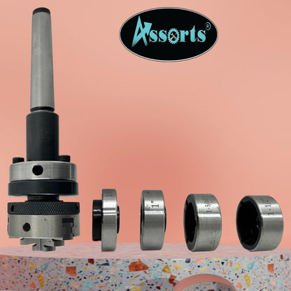 Lathe Tailstock Die Holder 2MT Shank- Tapping Threading Reaming Drilling + 50 mm 3 jaw Self-Centering Chuck
