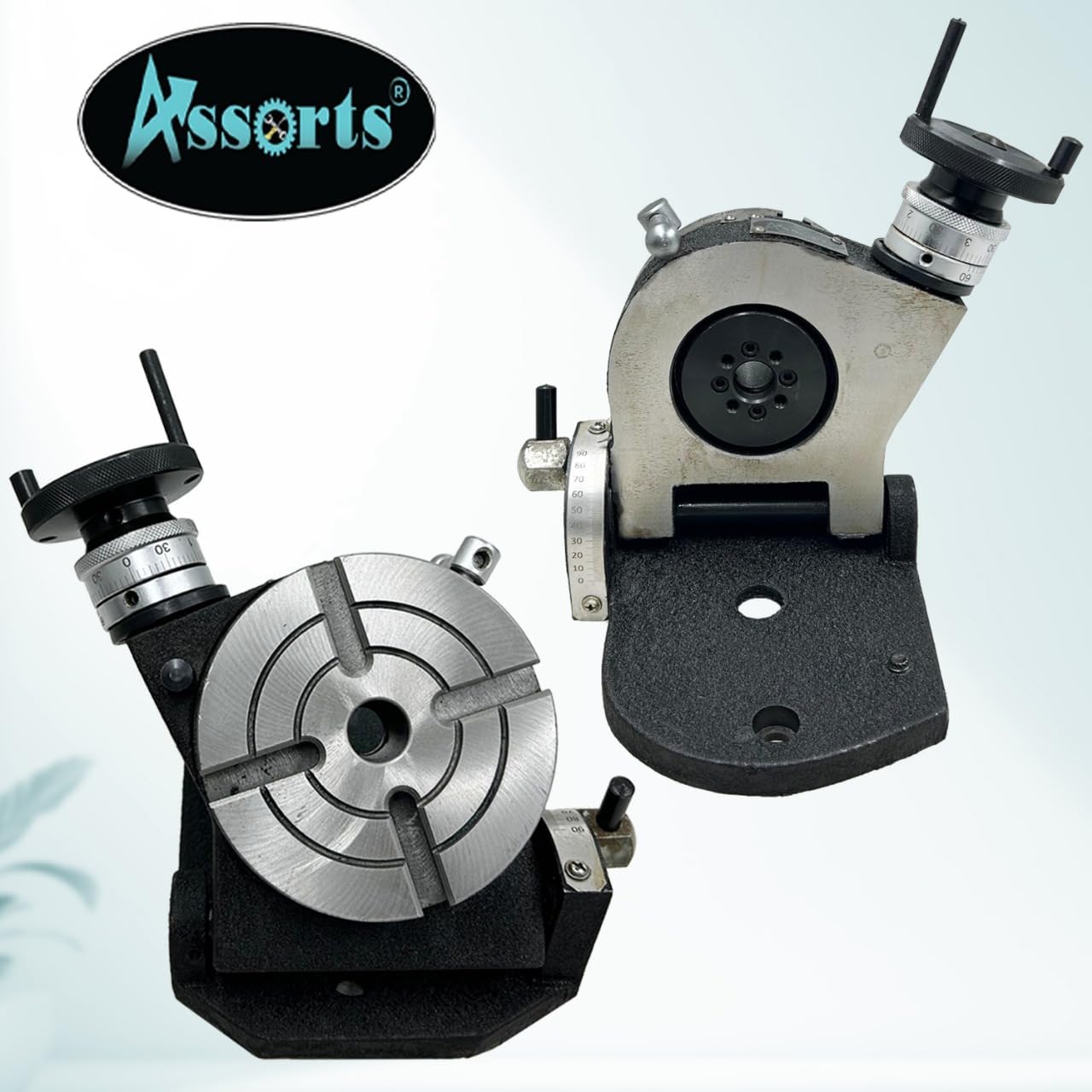 Precision 4" Inch/ 100 mm Tilting Rotary Table with MT2 Bore-Milling, Lathe