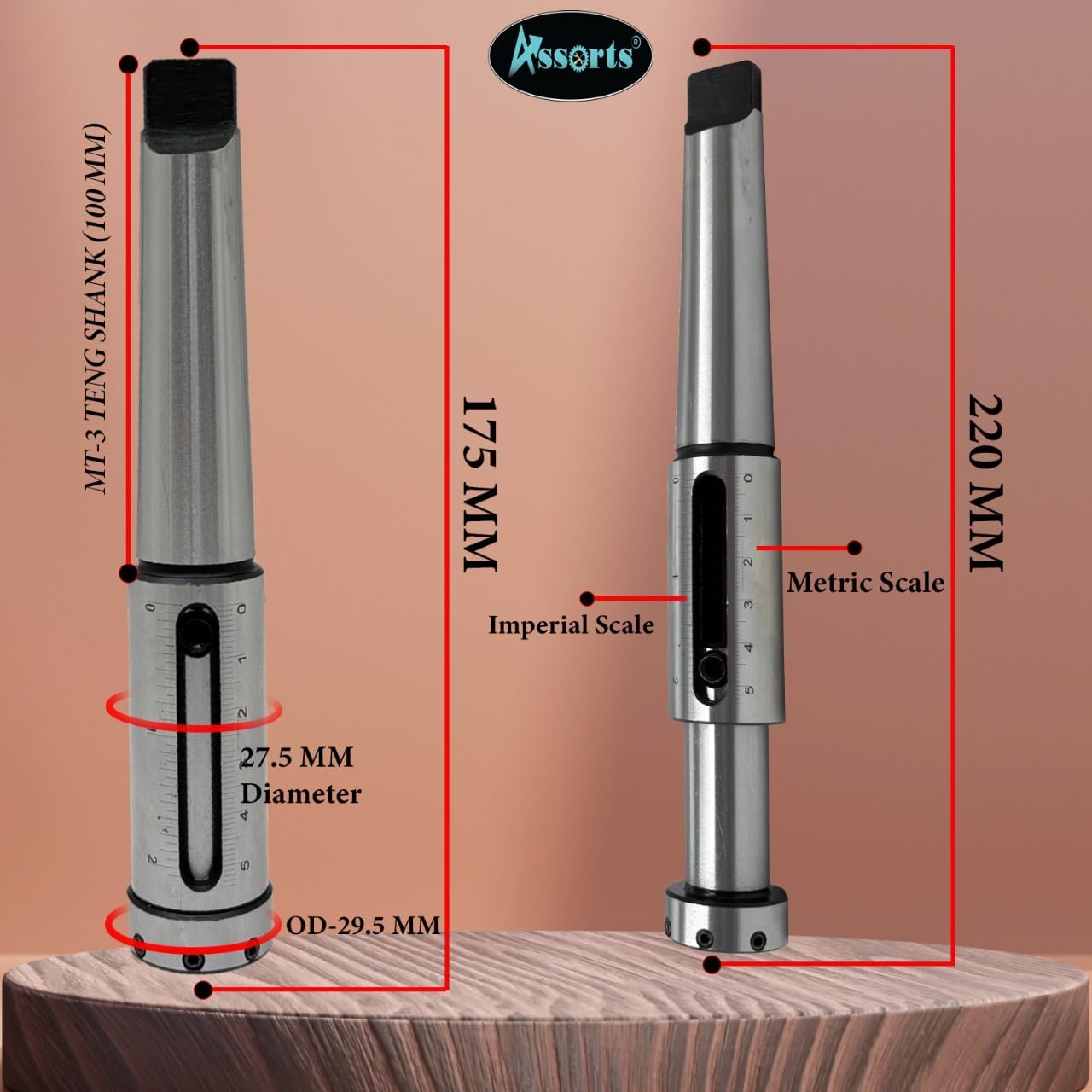 Assorts 3MT Tapping, Threading, and Reaming Die Holder Set with Drill Chuck - Metric