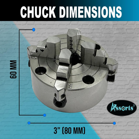 Assorts 80 mm 4 Jaws Independent Dog chuck with Back Plate & T nuts for Rotary Table