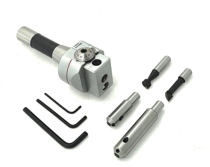 Boring Head Diameter 62 mm with 2 x Fly cutting tool holders & 2 x Carbide Brazed Tools II 1 Division: 0.01 mm
