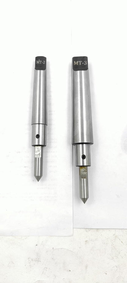 Assorts MT2 & MT3 Shank (Teng) Spring Center Tap Guide Tool Set - Aligns Tap for Threading on Lathes, Mills, and Jig Bores (set of both)