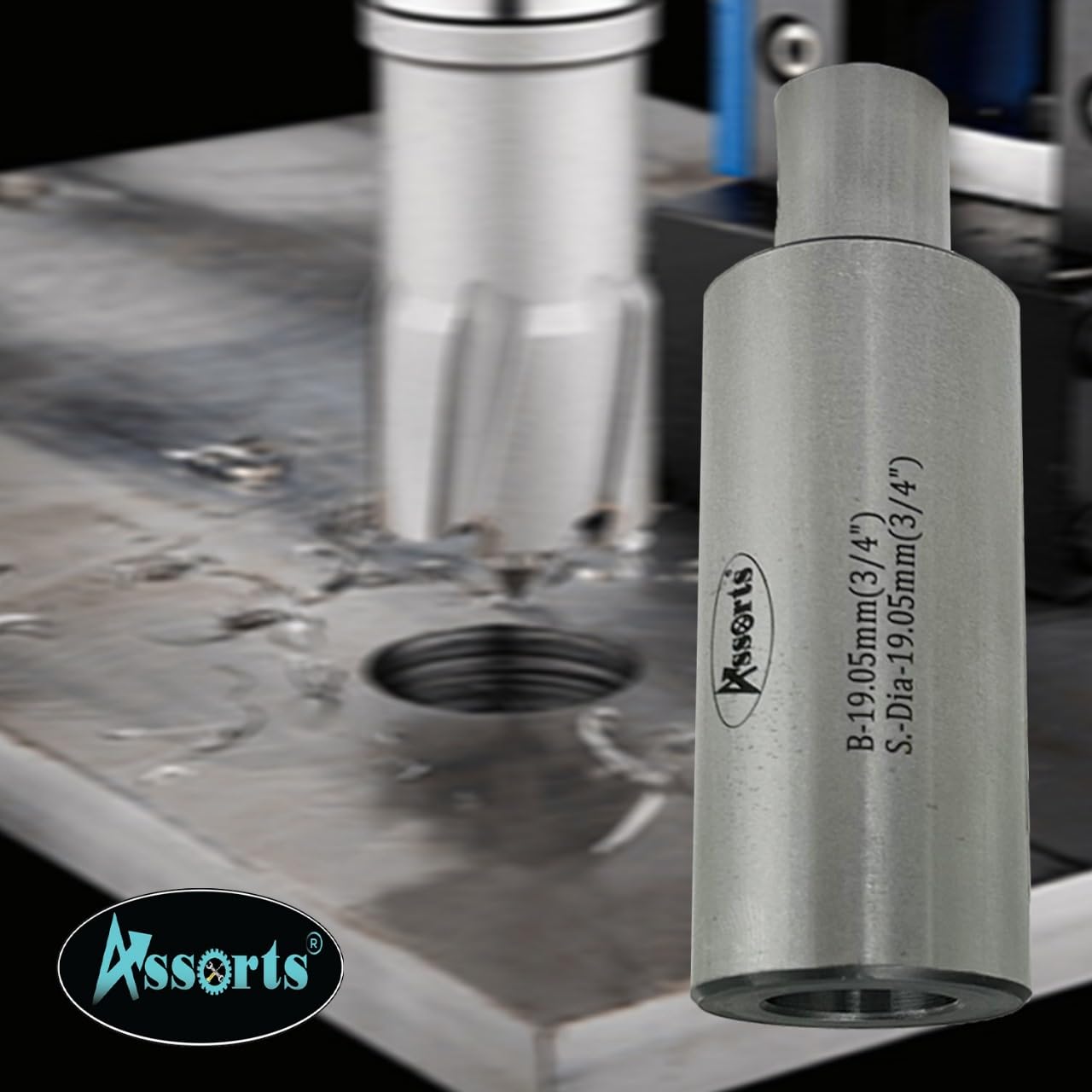 Assorts Annular Cutter Holder – 3/4" (19.05mm) Bore & Shank | Hardened & Precision-Ground Tool Steel for CNC, Milling & Drilling Machines