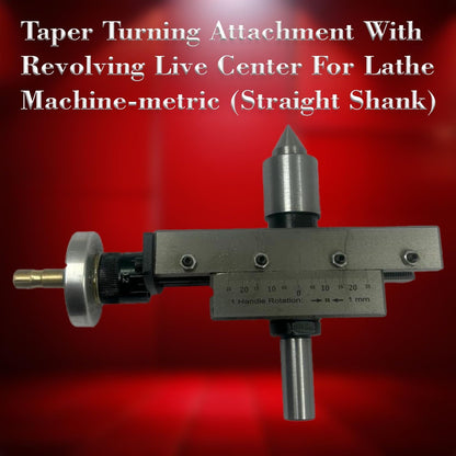 Assorts Taper Turning Attachment With Revolving Live Center For Lathe Machine-metric (Straight Shank)