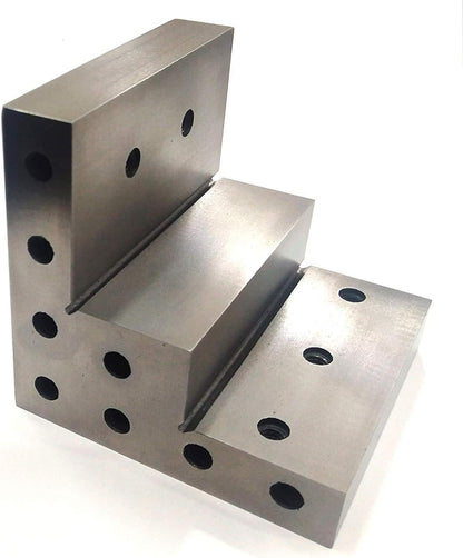 100 mm/ 4" Stepped Angle Plate for Lathe Milling Work-holding Tools-Tapped Drills for Clamping