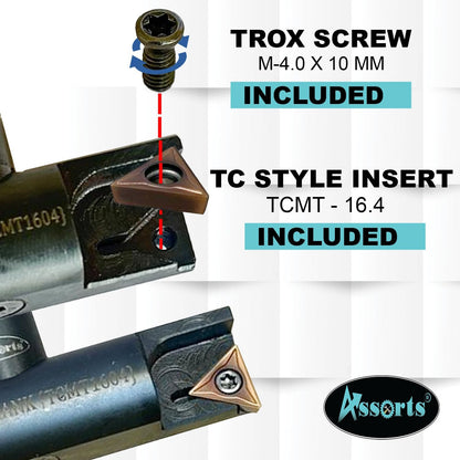 Assorts 4″ Indexable Fly Cutter – 3/4″ Straight Shank Face Milling Tool, Balanced Design, TCMT1604 Insert for Smooth & Precision Surfacing