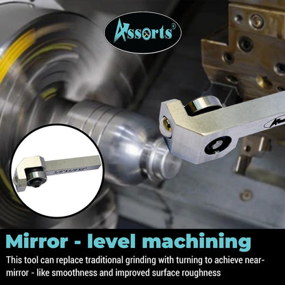 ASSORTS Entry Series Roller Burnishing Tool for Lathe 3/8" × 3/8" × 2" Light-Duty Surface Finishing Tool Compact Design Smooth Rolling Action For Small Workshops & Training Use