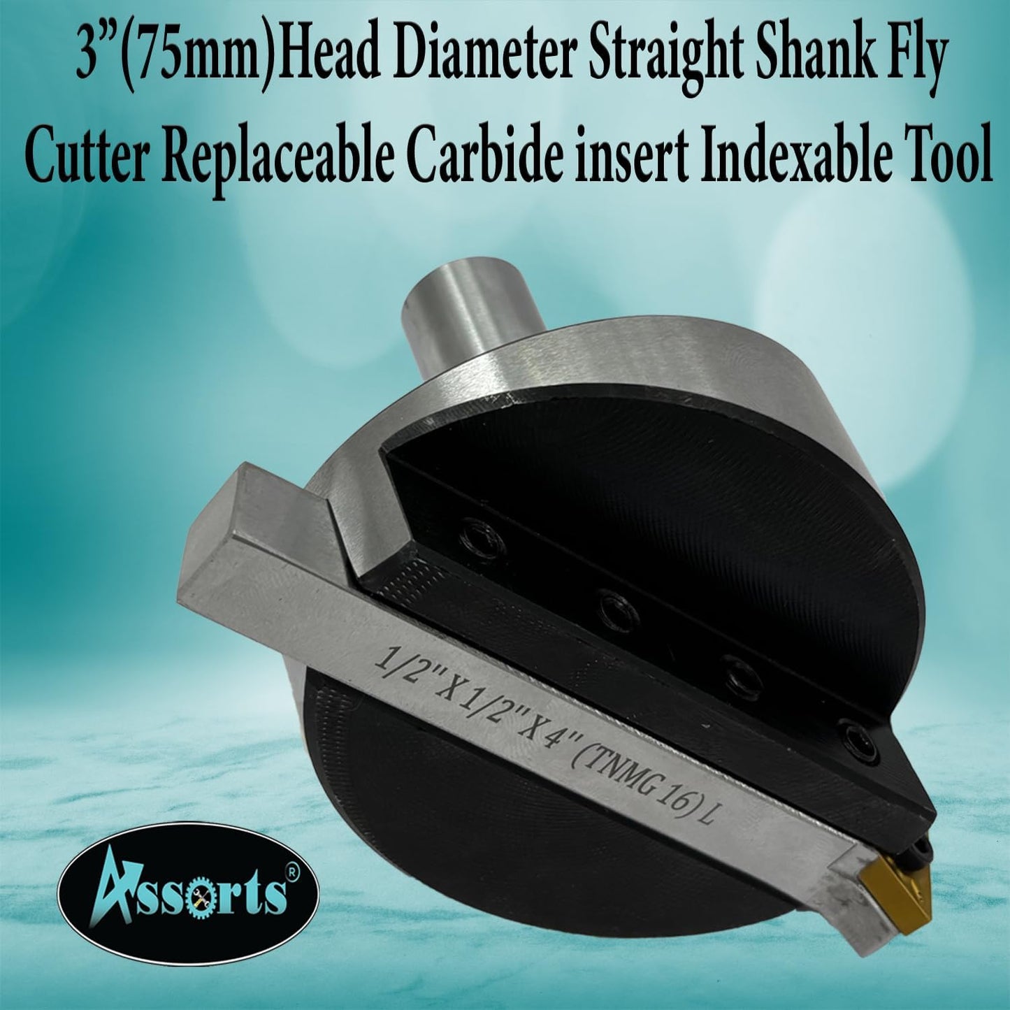 3" Inch II 75 mm Head Diameter Fly Cutter For Milling & Lathe Machine with Replaceable Carbide Insert Indexable Tool