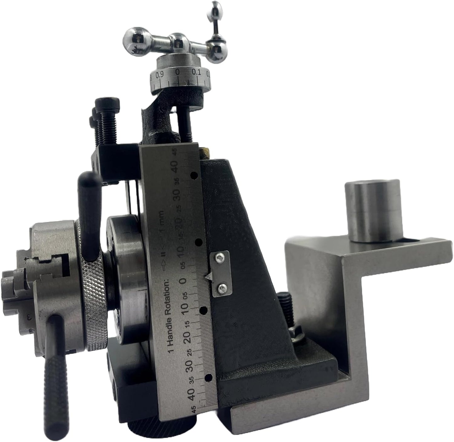 Assorts Mini Vertical Slide 90x50mm (2-Slot) – Fixed & Swivel, 3-Jaw/4-Jaw, Base Plate & Z-Angle Plate for Mini Lathe (Fixed Slide (2-Slot) + 4-Jaw Chuck + Z-Angle Plate)