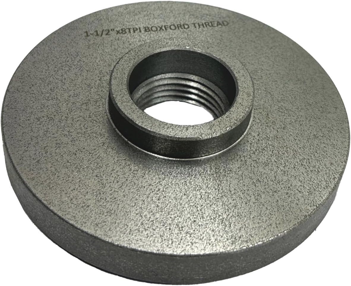 Lathe Chuck 125 mm Backplate in 1-1/2"x 8 TPI Boxford thread- Make Recess u need