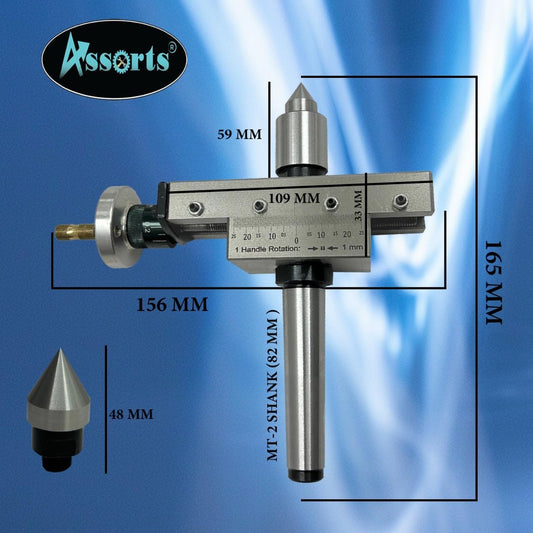 ASSORTS Design Patent Taper Turning For Lathe Tailstock w/Live & Dead Center options(Morse Taper MT2)