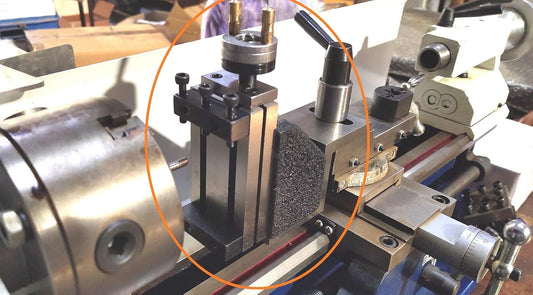 Mini Vertical Milling Slide Mounted on Z Type Caste Iron Angle Plate -Direct Fit for Mini Lathes