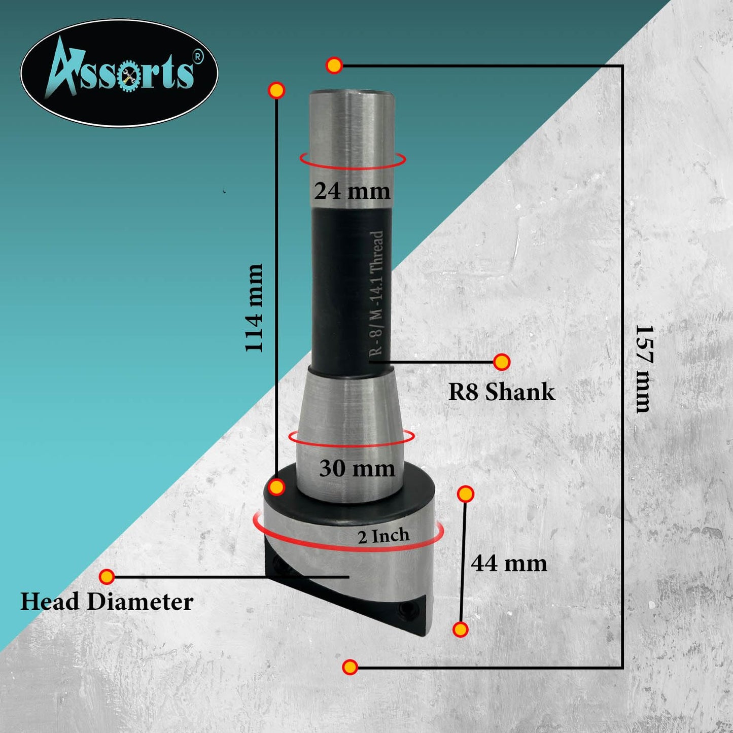 2" Inch II 50 mm Head Diameter Fly Cutter for milling & Lathe Machine with Replaceable Carbide Insert bit HSS Tool