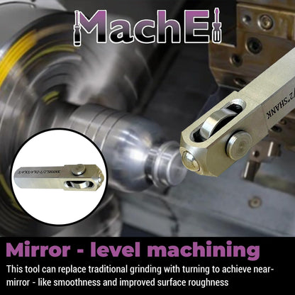 MachEl Mini Lathe Burnishing Tool – Precision Series, Enclosed Roller Burnishing Tool for High-Accuracy Finishing, 3/4'' X 3/4''X 2-1/2'' Shank Compatible with CNC & Manual Lathes, HRC 18-68