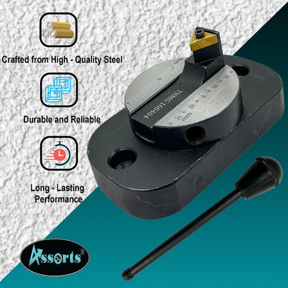 ASSORTS Lathe Ball Turning Attachment – Oval Base with Size Scale – Single Bit – Convex & Concave Metal Sphere Radius Turning Fits Myford & Similar Lathes