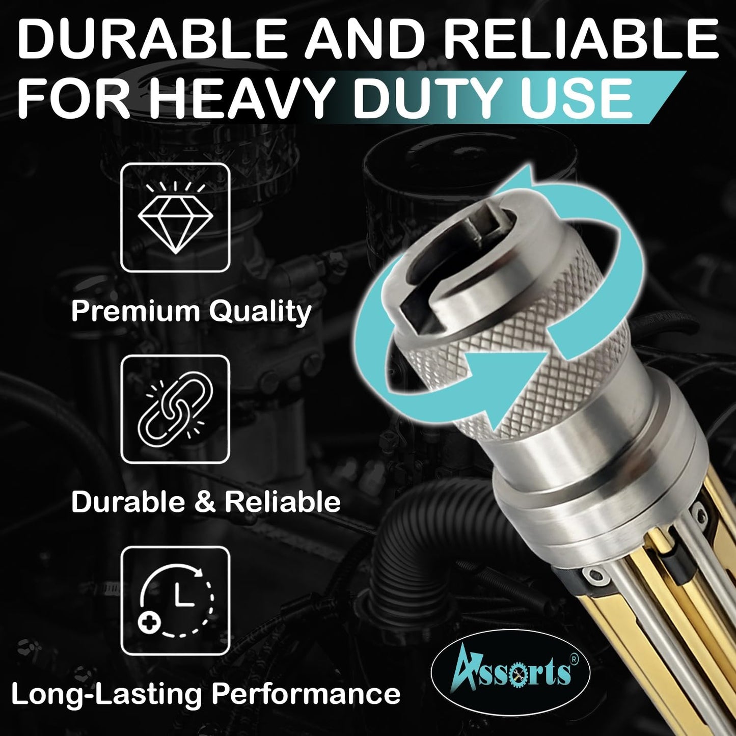Assorts Engine Cylinder Hone Kit Adjustable Handheld Honing Tool with 4 Extra Carriers & 16 Stones (34–60mm (3" x 1/4" x 1/4"))