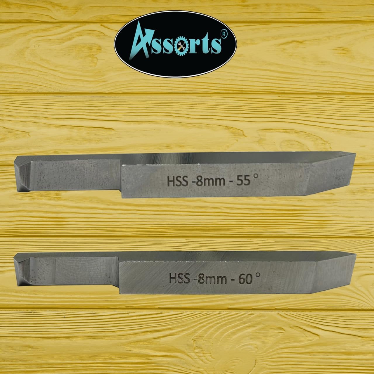Double End Internal External Threading HSS Tool Set for Lathe Machine (8 X 8 MM SHANK)