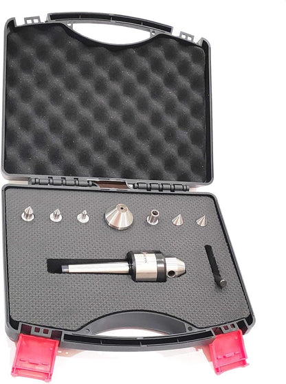 Assorts Precision Multi-Point Live Revolving Center with Less Than 10-Micron Runout for Conventional Lathe Machines (3MT)