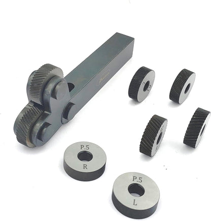 Pivot Head Diagonal Dual 2 Wheel 1.5 MM Pitch Knurling Tool for Lathe Machine