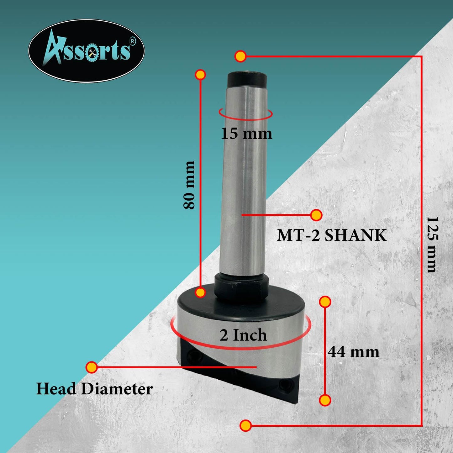 2" Inch (50 mm) Head Diameter Fly Cutter for milling & Lathe Machine with Replaceable Carbide Insert bit Indexable Tool