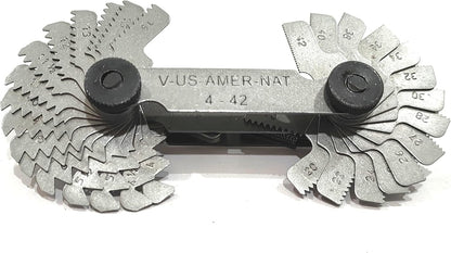 Assorts Metric, Imperial and US Screw Gauge Set, SAE Whitworth 55 Degree, Metric 60 Degree, & US 60 Degree Thread Pitch Gauge for Industrial Measurement