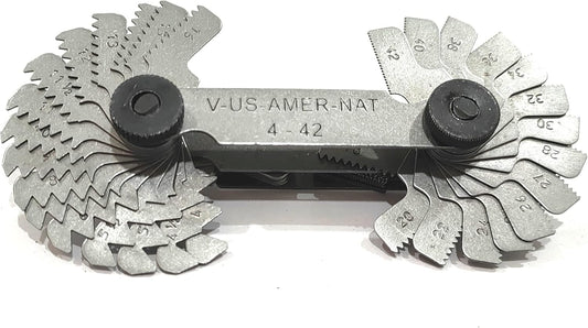 Assorts Metric, Imperial and US Screw Gauge Set, SAE Whitworth 55 Degree, Metric 60 Degree, & US 60 Degree Thread Pitch Gauge for Industrial Measurement