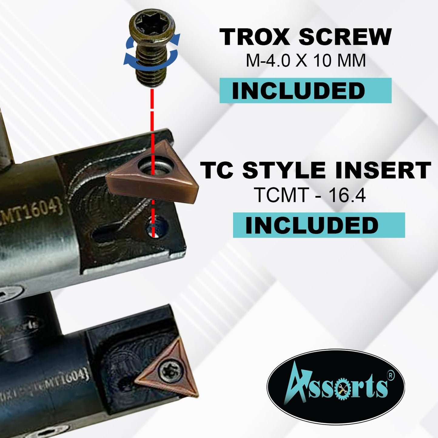 Assorts 3" Indexable Fly Cutter with MT3 Shank (M12 x 1.75 Drawbar Thread) – TCMT 1604 Carbide Insert Compatible – Precision Milling Tool for Surface Facing