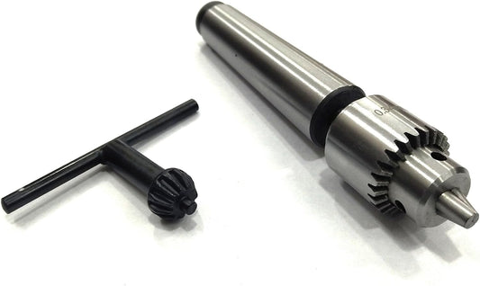 MT2 Shank Arbor (M10 x1.5 Drawbar) &JT0 Drill Chuck Capacity 0.3-4mm-For Mill,Lathe,Drill Press