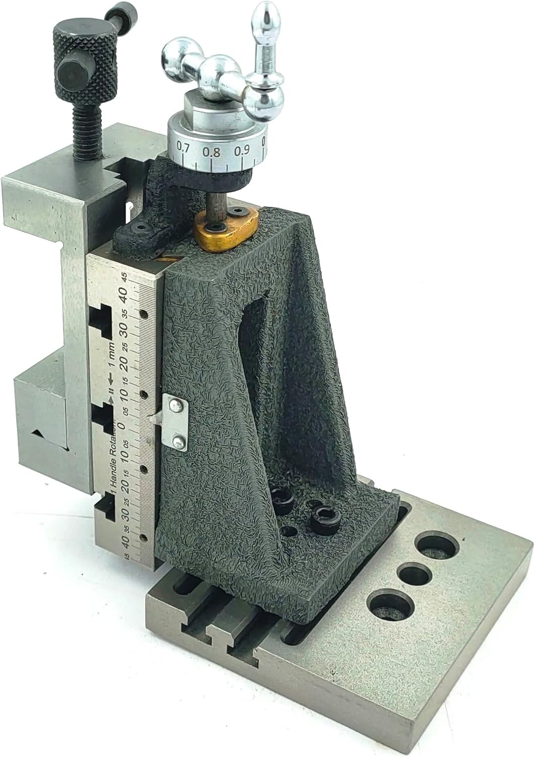 Mini Vertical Milling Slide with 2"/ 50 mm Mini Steel Vice & Base Mounting Plate - Direct Mounting on 7 x 14 Mini Lathe Machine-(No clamps)