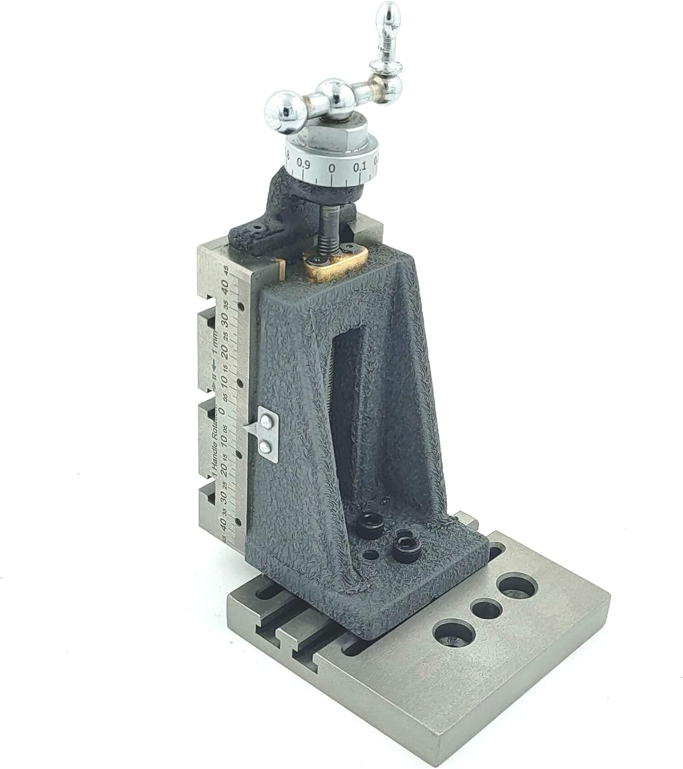 Assorts' Design Patent Mini Vertical Milling Slide with Base Plate- Direct Mounting on 7 x 14 Mini Lathe Machine