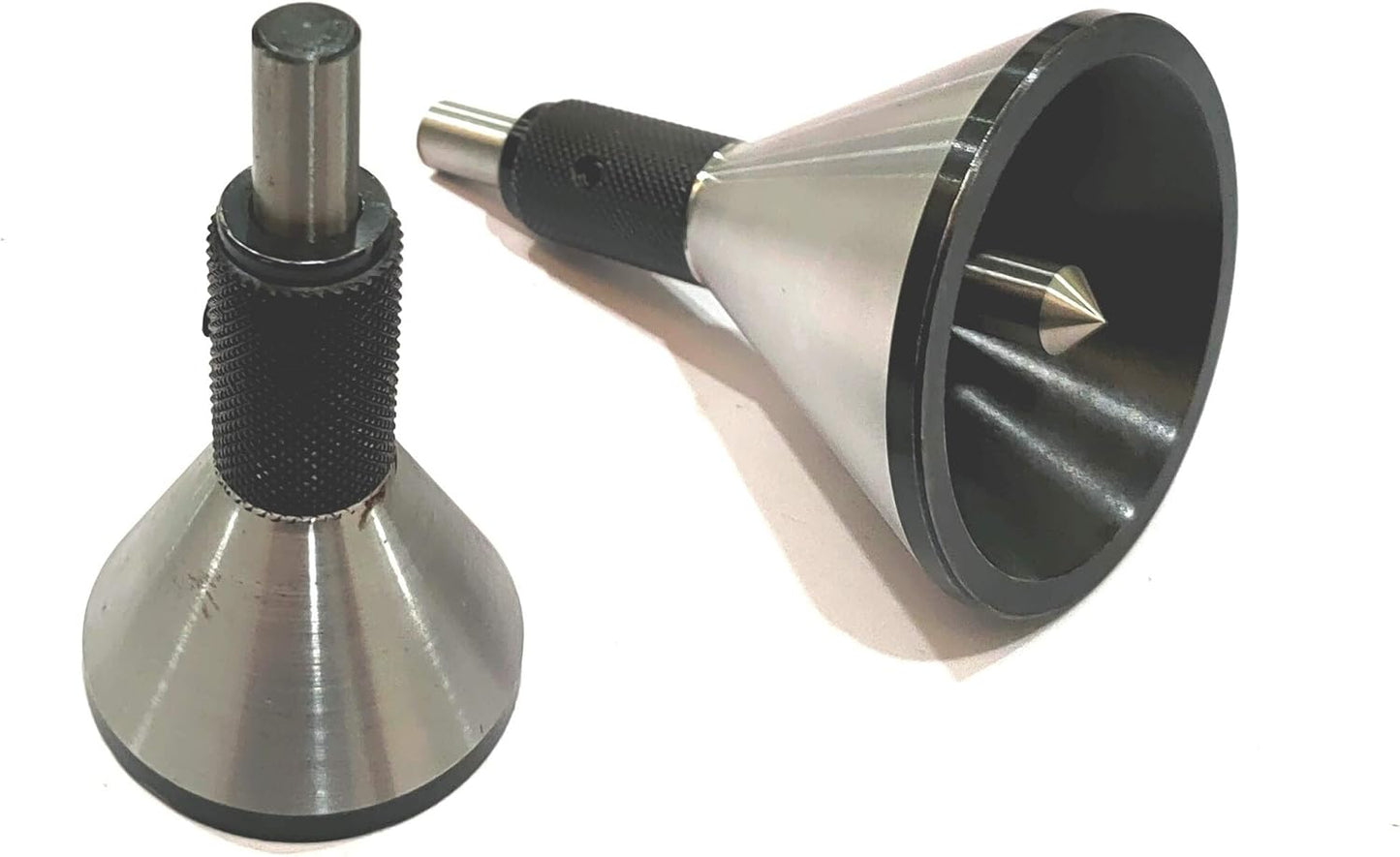 Engineer Machinist Bell Punch Hand DIY Tool for Center Finding on a Round Bar- Accurate & Precise (Metal, SET OF BOTH)