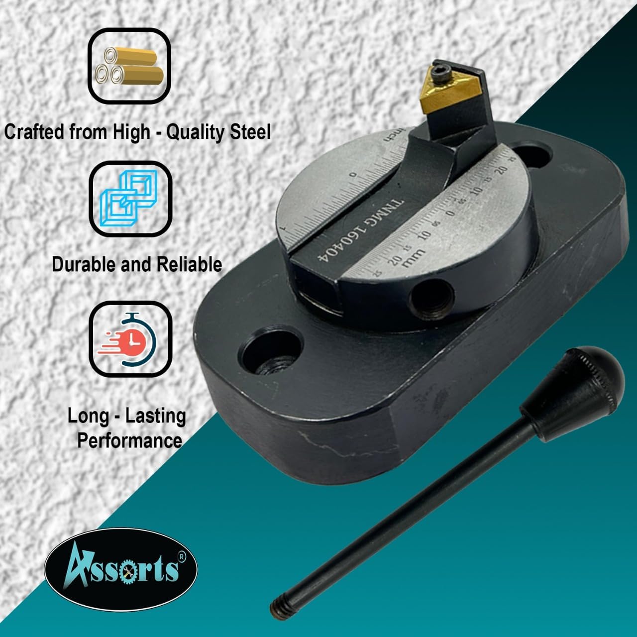 Assorts Lathe Ball Turning Attachment – Oval & Round Base with Graduation Scale – Single & Double Bit Options – Convex & Concave Metal Sphere Radius Turning Fits Myford & Similar Lathes – Supplied in Plastic Suitcase with 1 Cutting Bit Box