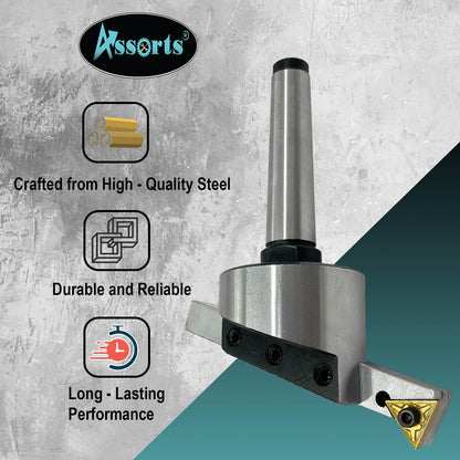 2" Inch (50 mm) Head Diameter Fly Cutter for milling & Lathe Machine with Replaceable Carbide Insert bit Indexable Tool