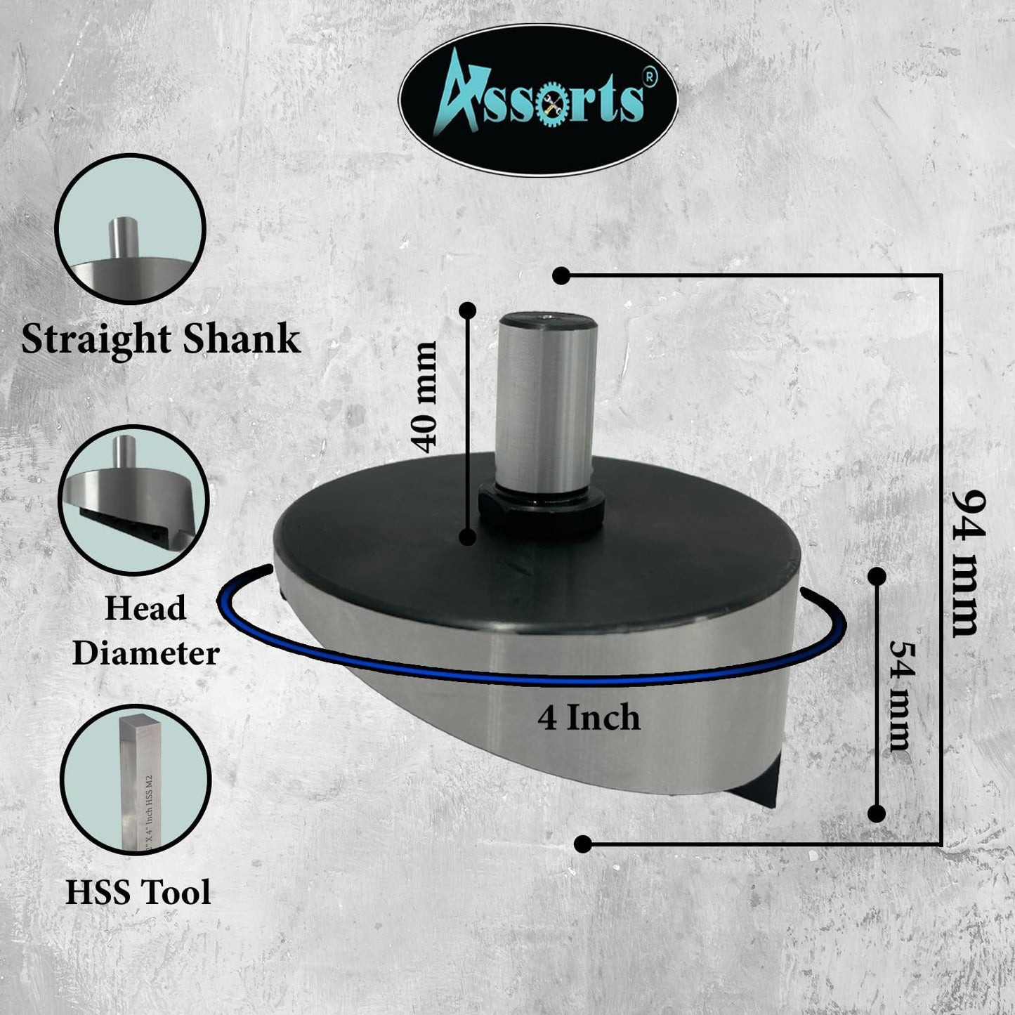 4" Inch (100 mm) Fly Cutter with HSS Bit Tool – R8 Shank (7/16 UNF Drawbar)
